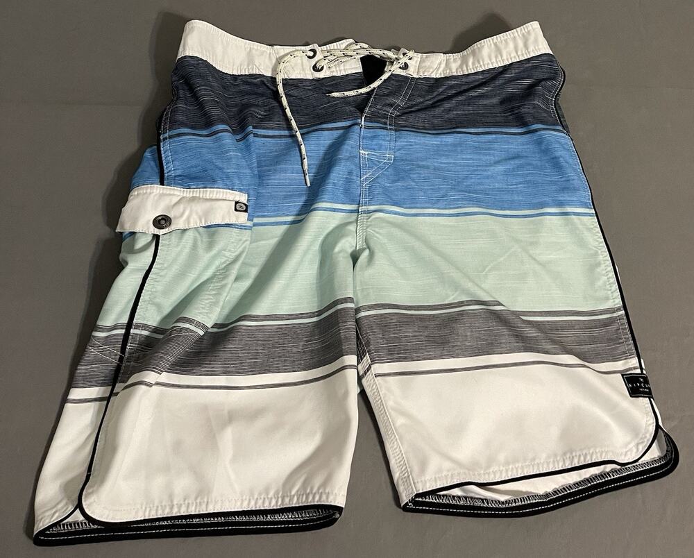 Rip Curl Surf Craft Striped Board Shorts Mens Size 34 Excellent Condition